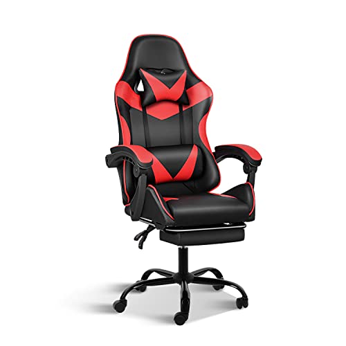 Adjustable Racing Gaming Chair with Footrest