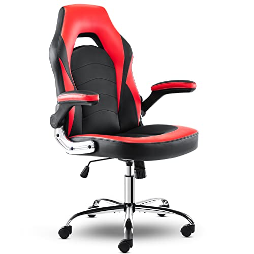 Grey Ergonomic Swivel Chair for Work and Gaming