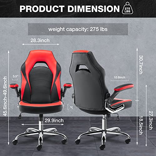 Grey Ergonomic Swivel Chair for Work and Gaming