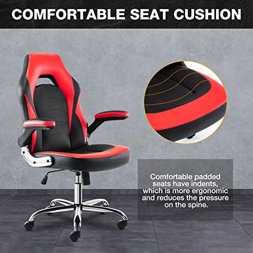 Grey Ergonomic Swivel Chair for Work and Gaming