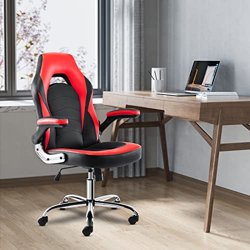 Grey Ergonomic Swivel Chair for Work and Gaming