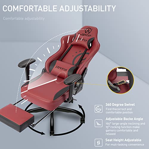 Ergonomic Gaming Chair with Footrest & Lumbar Support