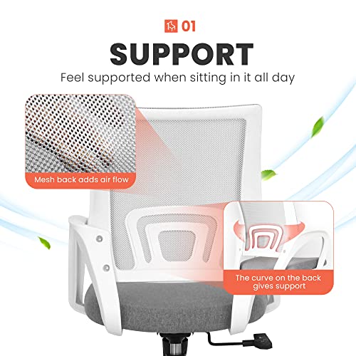 Ergonomic Blue Mesh Office Chair with Lumbar Support