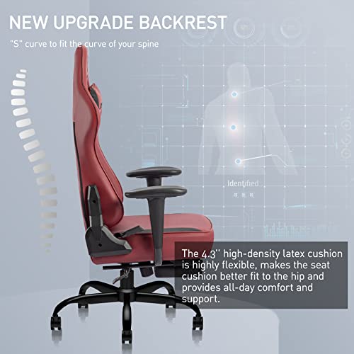 Ergonomic Gaming Chair with Footrest & Lumbar Support