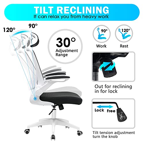 Ergonomic Mesh Office Chair with Headrest & Arms