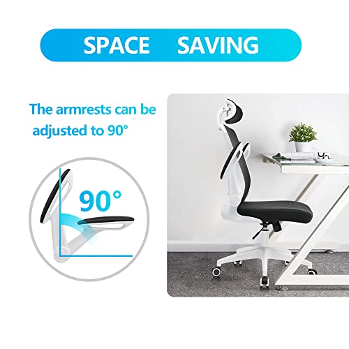 Ergonomic Mesh Office Chair with Headrest & Arms
