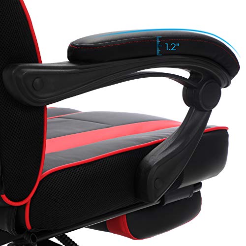 Ergonomic Gaming Chair with Footrest and Support