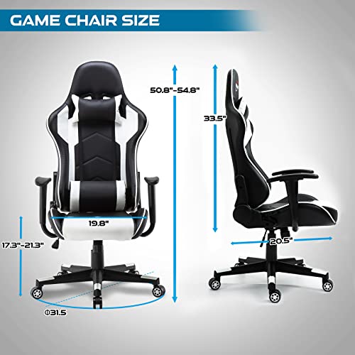 Ergonomic Racing Gamer Chair with Swivel Base