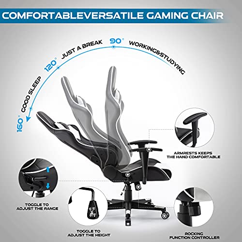 Ergonomic Racing Gamer Chair with Swivel Base