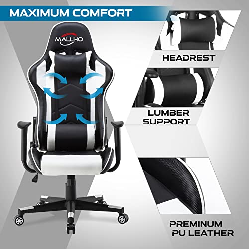 Ergonomic Racing Gamer Chair with Swivel Base
