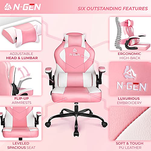 Peach Pink High-Back Gaming/Office Chair
