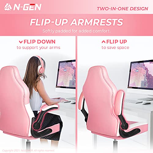 Peach Pink High-Back Gaming/Office Chair