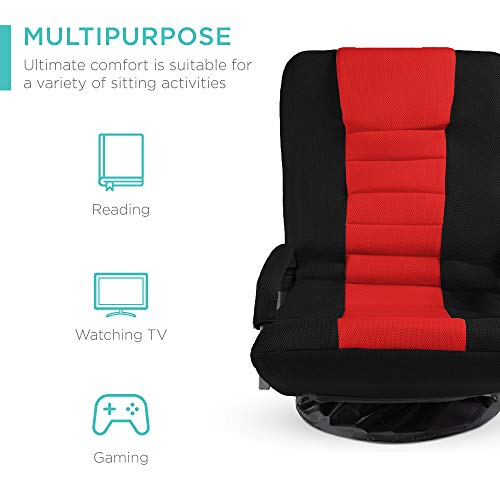 Multipurpose Swivel Gaming Floor Chair Black/Red