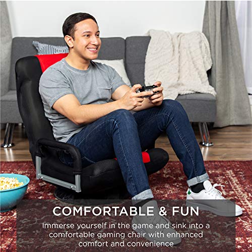 Multipurpose Swivel Gaming Floor Chair Black/Red