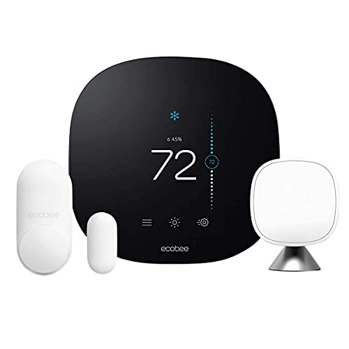 Ecobee3 Lite Smart Thermostat with Whole Home Sensors (1 Door/Window, 1 SmartSensor)