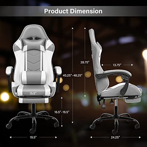 YSSOA Backrest and Seat Height Adjustable Swivel Recliner Racing Office Computer Ergonomic Video Game Chair