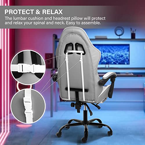 YSSOA Backrest and Seat Height Adjustable Swivel Recliner Racing Office Computer Ergonomic Video Game Chair