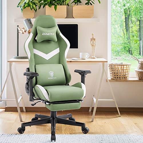 Green Ergonomic Gaming Chair with Lumbar Support