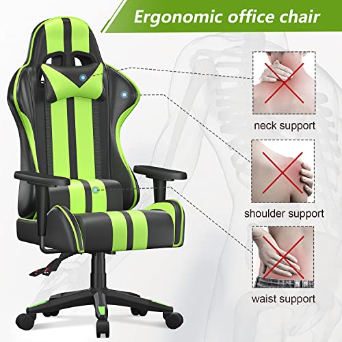 Bigzzia High Back Gaming Chair - Green