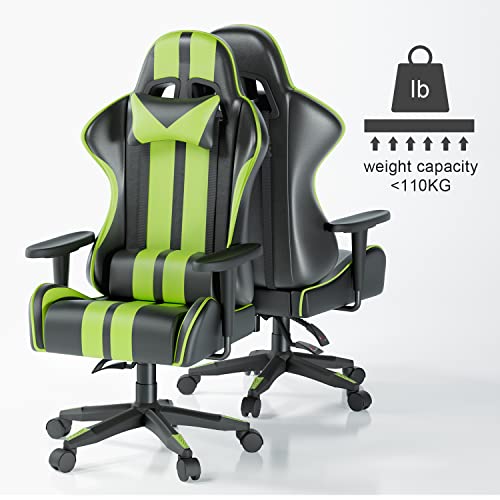 Bigzzia High Back Gaming Chair - Green
