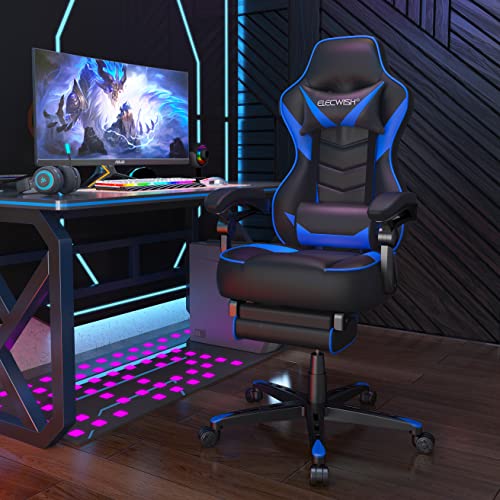 Blue Ergonomic Gaming Office Chair for Adults