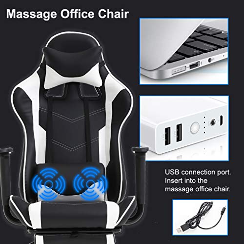 Ergonomic Gaming Chair with Massage and Support