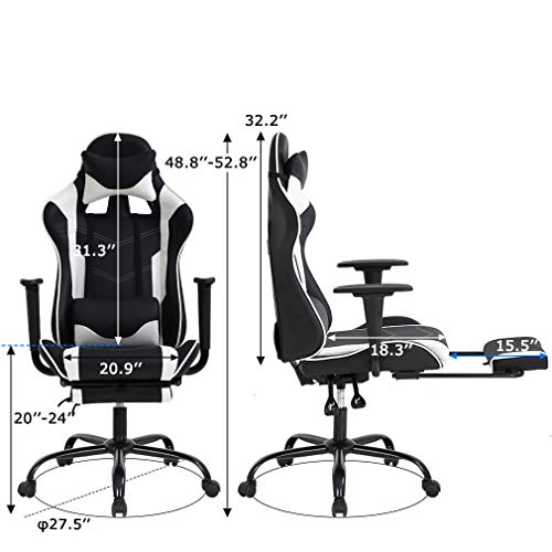 Ergonomic Gaming Chair with Massage and Support