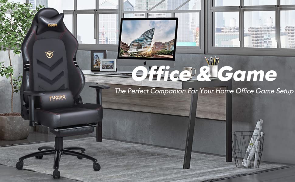 Big and Tall Gaming Chair with Footrest