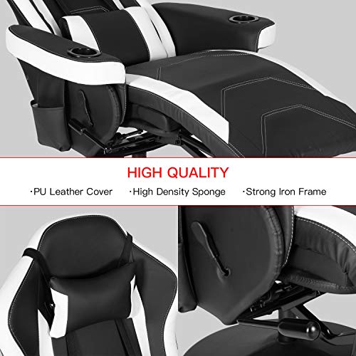 Ergonomic Video Gaming Recliner with Cupholder & Support