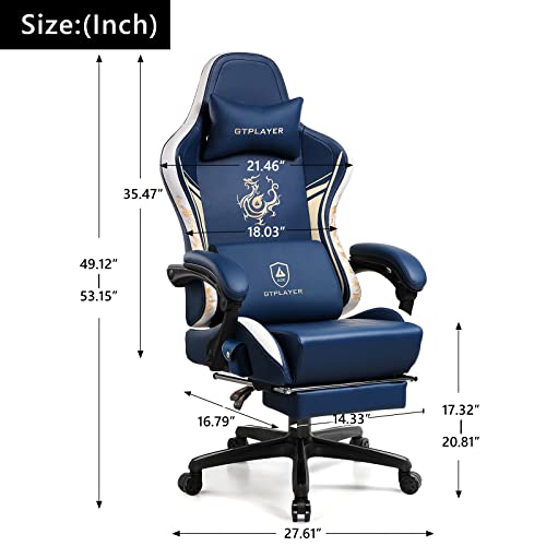 GTPLAYER Dragon Series Gaming Chair with Bluetooth Speakers