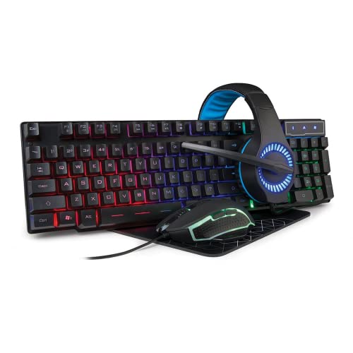 Rainbow Gaming Keyboard, Mouse and Headphones Bundle