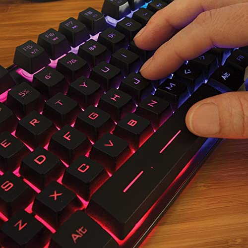 Rainbow Gaming Keyboard, Mouse and Headphones Bundle