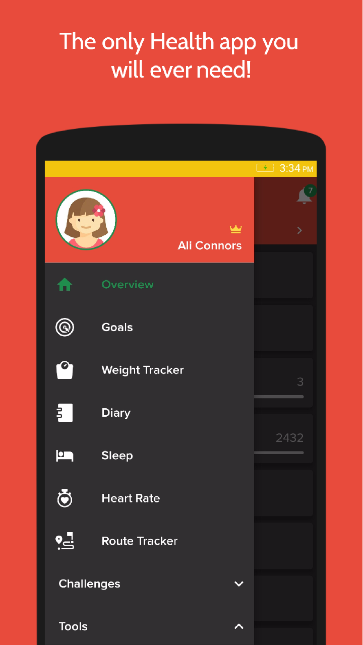 Health Infinity - Health & Fitness Tracker with Calorie Counter