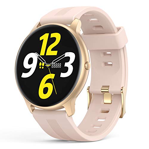Pink AGPTEK Smartwatch for Women - IP68 Waterproof