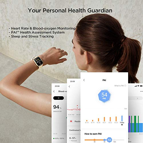 Gold Women's Smart Watch with Alexa & GPS