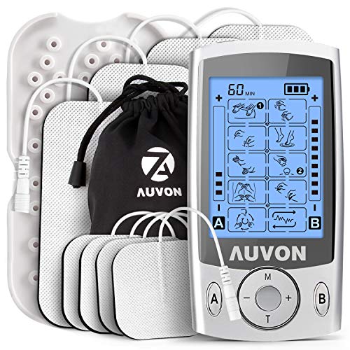 AUVON Dual Channel Muscle Stimulator with 20 Modes