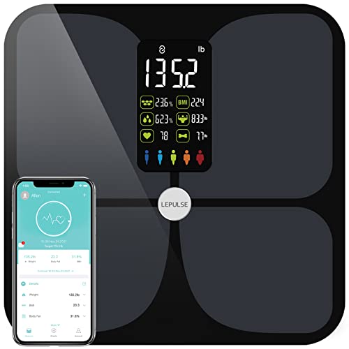 Bluetooth Body Weight and Fat Scale with App Sync