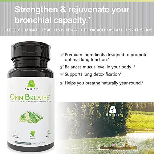10-Day Lung & Gut Cleanse and Detox,Positive Results Guaranteed - Take OMNIBREATHE 2 Capsules w. 3 Meals (Restore Fresh & Deep Breathe),Drink PRUNEX 1 Before Sleep (Gentle Bowel Movements Overnight)