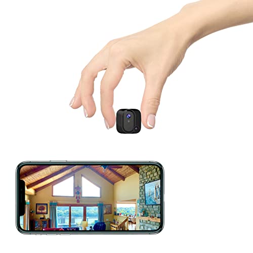 Mini Spy Hidden Camera 4K WiFi Nanny Cam Wireless PIR Small Home Security Cameras with Live Feed 100 Days Standby Motion Detection Alerts Auto Night Vision Tiny Secret Surveillance Camera for Indoor