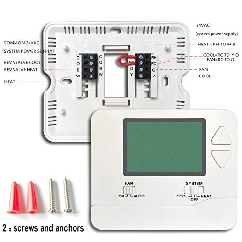 Non-Programmable Thermostats for Home 1 Heat/1 Cool