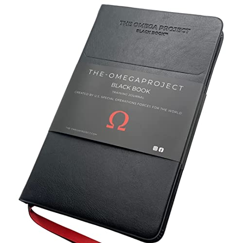 The Omega Project Black Book Training Journal – US Army Special Operations Made Elite Workout Planner – Leather Fitness Tracker Notebook Logs Exercise, Sleep, Recovery, Nutrition and More