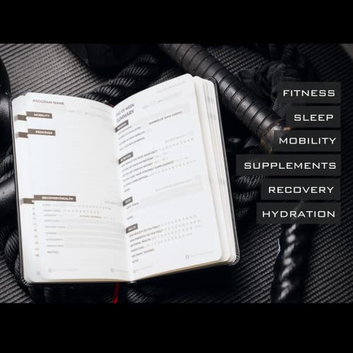 The Omega Project Black Book Training Journal – US Army Special Operations Made Elite Workout Planner – Leather Fitness Tracker Notebook Logs Exercise, Sleep, Recovery, Nutrition and More