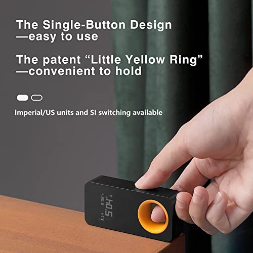 APEXFORGE iRing Laser Measurement Tool with Bluetooth, Mini Size, Minimalist Design, Type-C Rechargeable, Unlimited Data Storage, OLED Low-Power Display, 98ft, ±1/16-inch, Ft/in/M Units