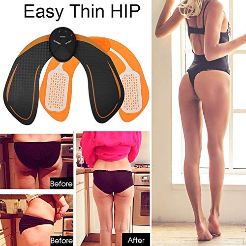SHENGMI ABS Stimulator Buttocks/Hips Trainer Muscle Toner, Hip Trainer with 6 Modes Smart Fitness Training Gear Home Office Ab Workout Equipment Machine