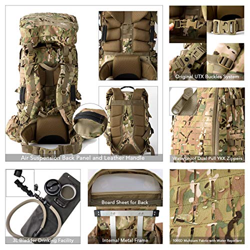 Multicam Camo Army Rucksack with Hydration Pack