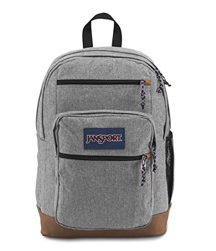 JanSport Cool Student Backpack for College Students, Teens, with 15-inch Laptop Sleeve, Grey Letterman - Large Computer Bag Rucksack with 2 Compartments, Ergonomic Straps - Bookbag for Men, Women
