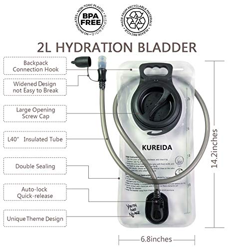 2L KUREIDA Hydration Bladder with Backpack