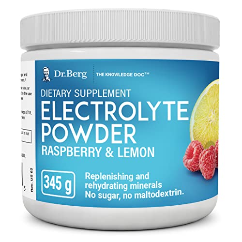 Dr. Berg's Original Keto Electrolytes Powder - Sugar Free Electrolyte Powder - No Maltodextrin - Hydration Powder - Raspberry Lemon 50 Servings