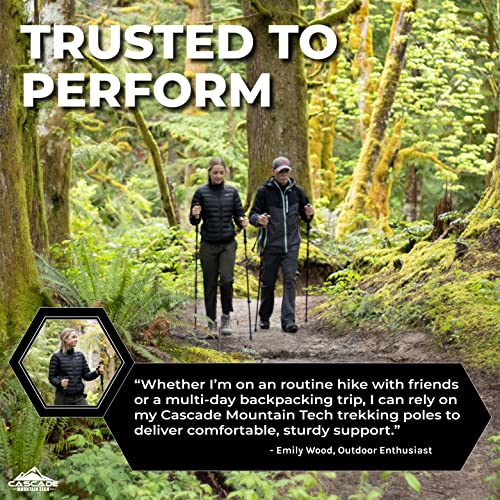Cascade Mountain Tech Aluminum Trekking Poles - Set of 2