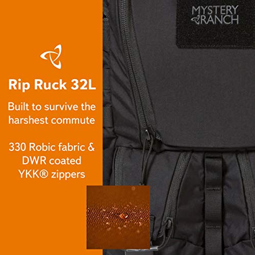Mystery Ranch Rip Ruck 32 Backpack - Military Inspired Tactical Pack, L/XL, Black